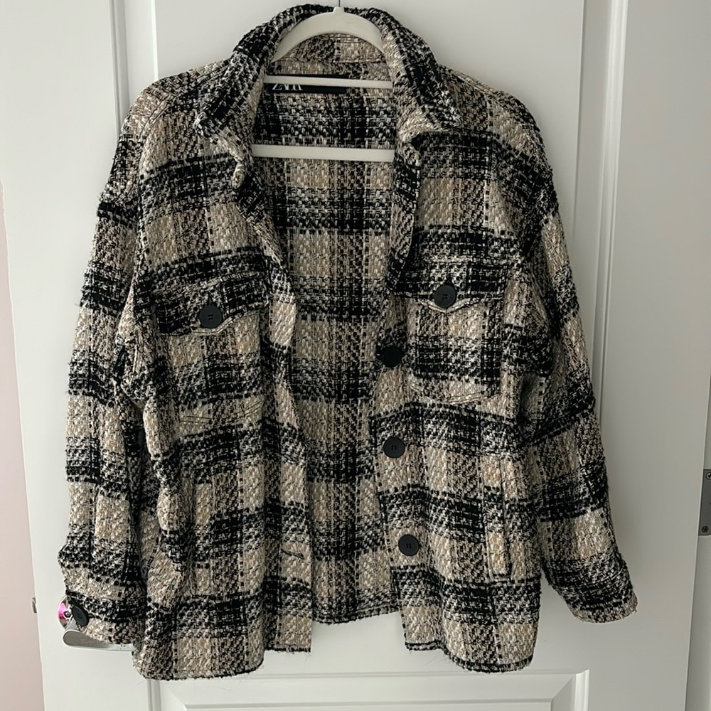 Zara tweed shacket size M